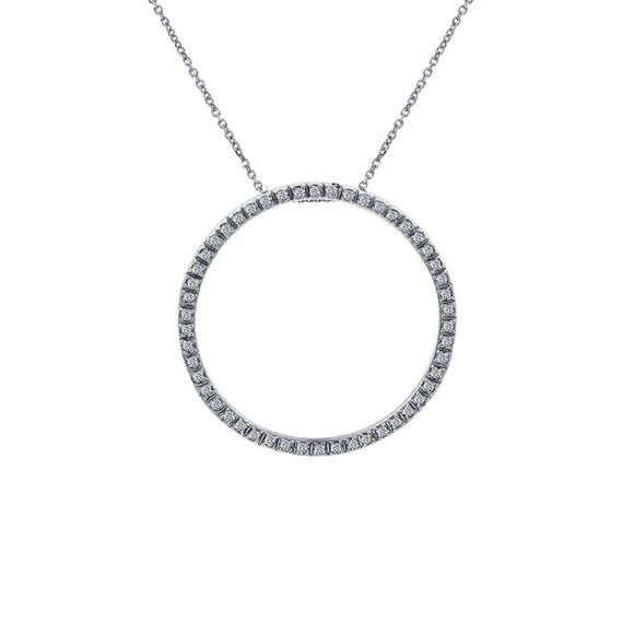 0.45 Carat Diamond Sparkling Eternity Pendant - Picture 6 of 10